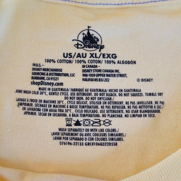 Chip And Dale Double The Fun Disney Parks Yellow Adult Tshirt XL NWT - Picture 5 of 9